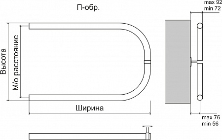 Эконом П-обр AISI 32х2 500х500 Полотенцесушитель  TERMINUS Мытищи - фото 3