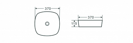 Раковина накладная Terminus Классик 370х370х115 Мытищи - фото 3