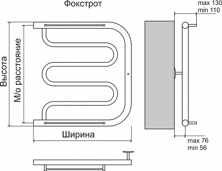 Фокстрот AISI 32х2 500х400 Полотенцесушитель  TERMINUS Мытищи - фото 4