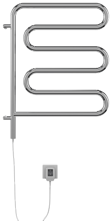 Электро 25 Ш-обр 450х570 поворотный Полотенцесушитель  TERMINUS Мытищи - фото 2