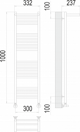 Аврора с/п П20 300х1000 Полотенцесушитель  TERMINUS Мытищи - фото 3