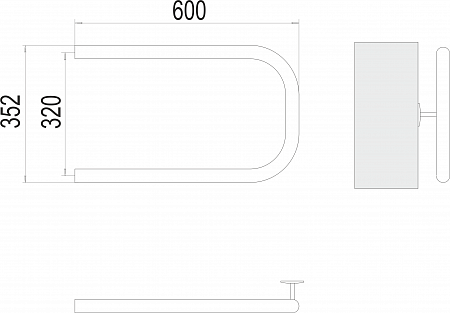 П-обр AISI 32х2 320х600 Полотенцесушитель  TERMINUS Мытищи - фото 3