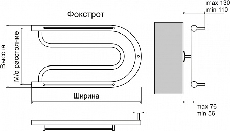 Фокстрот AISI 32х2 320х700 Полотенцесушитель  TERMINUS Мытищи - фото 3