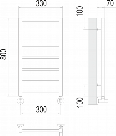 Контур П7 300х800 Полотенцесушитель  TERMINUS Мытищи - фото 3