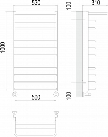 Арктур П10 500х1000 Полотенцесушитель  TERMINUS Мытищи - фото 3