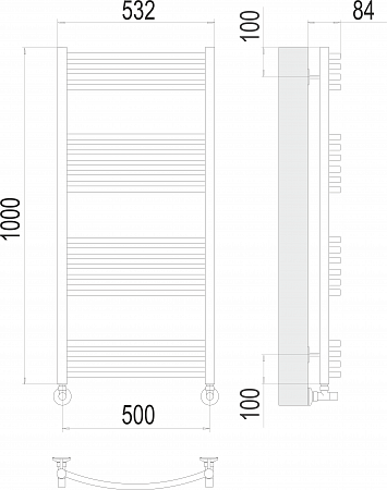 Классик П20 500х1000 Полотенцесушитель  TERMINUS Мытищи - фото 3