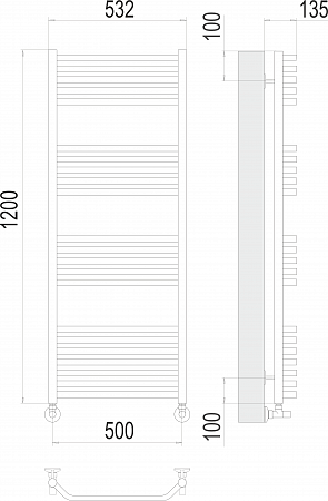 Виктория П22 500х1200 Полотенцесушитель  TERMINUS Мытищи - фото 3