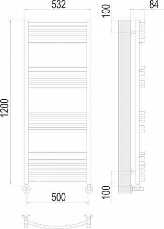 Классик П22 500х1200 Полотенцесушитель  TERMINUS Мытищи - фото 3