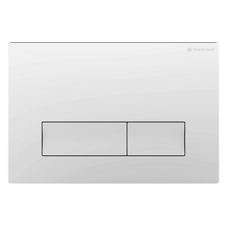 Клавиша смыва для инсталляции Terminus Classic кнопка прямоугольник цвет белый Мытищи - фото 1