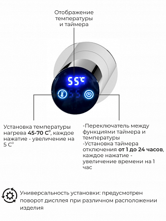 Рондо П2 350х760 электро Полотенцесушитель TERMINUS Нержавеющая сталь Мытищи - фото 5