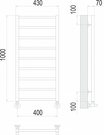 Контур П9 400х1000 Полотенцесушитель  TERMINUS Мытищи - фото 3