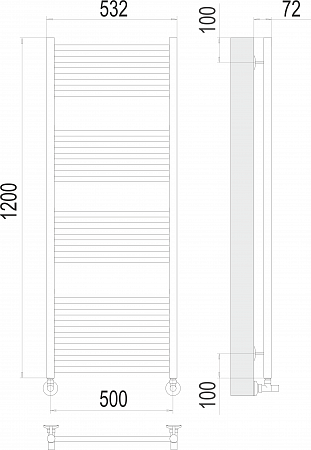 Аврора П22 500х1200 Полотенцесушитель  TERMINUS Мытищи - фото 3