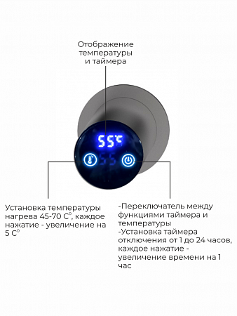 Аккорд П5 500х800 электро Полотенцесушитель TERMINUS Оружейная сталь Мытищи - фото 4