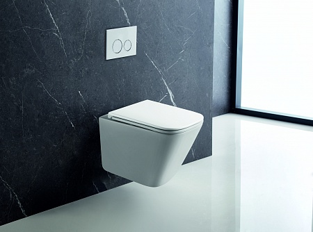 Подвесной унитаз безободковый Terminus Ватикан Монолит 490х340 белый Мытищи - фото 1